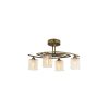 Elegant Industrial Chandelier, Antiquation Copper Finish, 63 x 30 cm | Metal Body, Glass Cap, 4 x E14 Sockets, IP20 | Perfect for Modern Glam Spaces