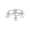 Elegant Copper Chandelier, 31 cm Length, 60 cm Diameter | Metal Body, Glass Cap, 3 x E27 Max 6W | Modern Glam Design for Stylish Interiors