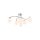 Modern Chrome Chandelier, 32 cm Length, 51 cm Diameter | Metal Body, Glass Cap, 6 x E14 Max 4W | Elegant Scandinavian Design for Stylish Interiors