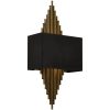 Modern Wall Lamp, Black & Gold, 58 cm Length, E14 Socket Max 4W, IP20, Stylish Metal Body | Perfect for Glam & Industrial Decor
