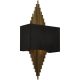 Modern Wall Lamp, Black & Gold, 58 cm Length, E14 Socket Max 4W, IP20, Stylish Metal Body | Perfect for Glam & Industrial Decor