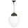 Elegant Outdoor Chandelier, Black & White, 50 cm Length, 25 cm Diameter | ABS Body, Acrylic Cap, E27 Max 40W, IP65 | Perfect for Traditional & Industrial Spaces
