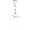 Elegant Outdoor Chandelier, Black & White, 50 cm Length, 25 cm Diameter | ABS Body, Acrylic Cap, E27 Max 40W, IP65 | Perfect for Traditional & Industrial Spaces