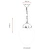 Elegant Outdoor Chandelier, Black & White, 50 cm Length, 25 cm Diameter | ABS Body, Acrylic Cap, E27 Max 40W, IP65 | Perfect for Traditional & Industrial Spaces
