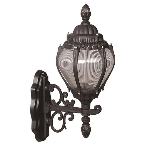 Outdoor Wall Lamp, Black ABS Body, 47 cm Length, E27 Max 40W, IP65 Waterproof, 27 x 20 cm | Traditional American Design for Nostalgic Charm