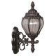 Outdoor Wall Lamp, Black ABS Body, 47 cm Length, E27 Max 40W, IP65 Waterproof, 27 x 20 cm | Traditional American Design for Nostalgic Charm
