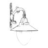 Outdoor Wall Lamp, Black & White, 45 cm | ABS Body, Acrylic Cap, E27 Max 40W, IP65 | Stylish Industrial Design for Traditional & Modern Spaces