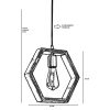 Industrial Chandelier, Adjustable Height 30-70 cm, 25 cm Size, 100% Hornbeam & Metal, E27 Max 40W, Walnut & Black | Stylish Lighting for Modern Spaces