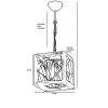 Opviq, 890BCN1109, Elegant Adjustable Chandelier, 100% Hornbeam & Metal, 20-50 cm Height, E27 Socket, Walnut & Black | Modern Rustic Design for Home Décor