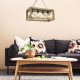 Elegant Walnut & Black Chandelier, 60 x 25 cm, 100% FIR TREE & Metal, Adjustable Height, E27 Max 40W | Modern Rustic Design for Home Décor