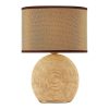 Elegant Brown Table Lamp, Porcelain Body, 25 cm Diameter, 38 cm Height | Assembled, Energy Saving E27 Socket, IP20 | Perfect for Home & Office Decor