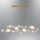 Elegant Gold & White Chandelier, Metal Body with Opal Glass Cap, 115 x 32 x 12 cm | 4 x 5W G9 Sockets | Perfect for Modern Living Spaces