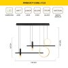 Elegant Black & Gold Chandelier, 115 cm Wide, 120 cm High | Metal Body, Acrylic, 65W LED, 3000K, Assembled | Perfect for Modern Living Spaces