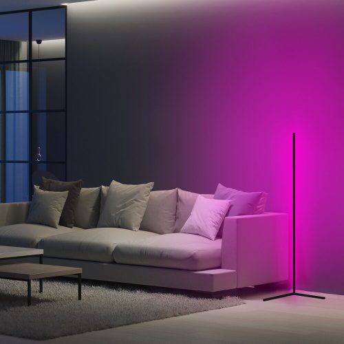 Modern Purple Floor Lamp, 120 cm Height, Aluminium Body, 600 Lumen, 12W, Electrostatic Coated, Type C Socket, Perfect for Home & Office Decor
