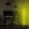 Modern Yellow Floor Lamp, 120 cm Height, Aluminium Body, 600 Lumen, A+ Energy, 12V Adapter, On/Off Switch, Perfect for Home & Office Decor