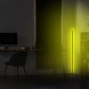 Modern Yellow Floor Lamp, 120 cm Height, Aluminium Body, 600 Lumen, A+ Energy, 12V Adapter, On/Off Switch, Perfect for Home & Office Decor