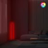 Modern Floor Lamp with Aluminium Body, 120 cm Height, Black Electrostatic Coating, 120 cm LED Strip, Type C Socket, A+ Energy Efficient | Stylish & Functional Lighting