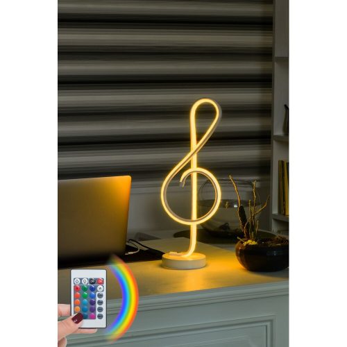 Modern Table Lamp with Remote, 16 Colors & 4 Modes, 100% Aluminium, 47 cm Height, 120 cm LED Stripes, A+ Energy Rated, Perfect for Home & Office