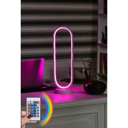 Modern Table Lamp with Remote, 16 Colors & 4 Modes, 100% Aluminium, 47 cm Height, 12 cm Base, A+ Energy Rated, 20,000+ Hours Lifetime, Stylish Design