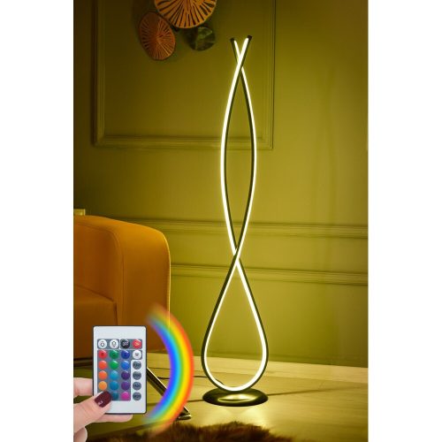 Modern Floor Lamp with Remote, 100% Aluminium, 125 cm Height, 16 Colors & 4 Modes, A+ Energy Rated, 250 cm Cord, Stylish & Functional Lighting Solution