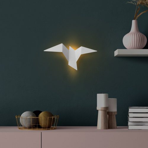Elegant White Wall Lamp, Metal Body, 31 x 12 x 16 cm | IP20, LED 1W 3000K | Stylish Lighting for Modern Home Decor & Ambiance