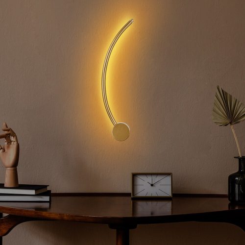 Elegant Gold Wall Lamp, Metal Body, 49 x 15 x 10 cm | SMD LED 7W 3000K | Stylish Lighting for Modern Home Decor & Ambiance