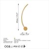 Elegant Gold Wall Lamp, Metal Body, 49 x 15 x 10 cm | SMD LED 7W 3000K | Stylish Lighting for Modern Home Decor & Ambiance