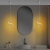 Elegant Grey Chandelier, Metal Body, 16 cm Width, Adjustable Height 50-100 cm | SMD LED 11W 3000K | Stylish Lighting for Modern Spaces