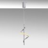 Elegant Grey Chandelier, Metal Body, 16 cm Width, Adjustable Height 50-100 cm | SMD LED 11W 3000K | Stylish Lighting for Modern Spaces