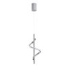 Elegant Grey Chandelier, Metal Body, 16 cm Width, Adjustable Height 50-100 cm | SMD LED 11W 3000K | Stylish Lighting for Modern Spaces