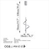 Elegant Grey Chandelier, Metal Body, 16 cm Width, Adjustable Height 50-100 cm | SMD LED 11W 3000K | Stylish Lighting for Modern Spaces