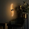 Stylish Black Wall Lamp, Metal Body, 67 cm Height | Integral LED 16W 3000K | Perfect for Modern Decor, IP20 Rated, Sleek Design for Any Room