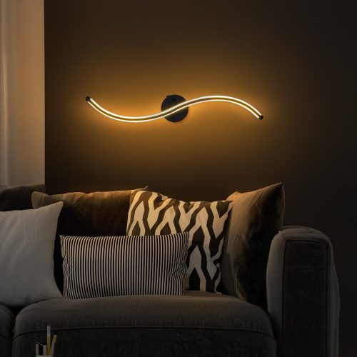 Opviq, 119FRS1112, Stylish black wall lamp, metal housing, height 67 cm | Integrated LED 16W 3000K | Perfect for modern decor, IP20 rating, clean design in any room