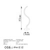 Elegant Black Table Lamp, Metal Body, 57 cm Height, 13 cm Base, 16W LED 3000K, 80 CRI, 200 cm Cable, On/Off Switch | Perfect for Modern Decor