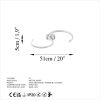 Elegant Chrome Chandelier, Metal Body, 25 cm Width x 51 cm Height | SMD LED 16W 3000K | Stylish Lighting for Modern Home Décor