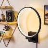 Stylish Black Wall Lamp, Metal Body, 30x36x9 cm | IP20, 12W LED 3000K, 200 cm Cable | Modern Design for Home & Office Lighting