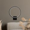 Stylish Black Wall Lamp, Metal Body, 30x36x9 cm | IP20, 12W LED 3000K, 200 cm Cable | Modern Design for Home & Office Lighting
