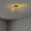 Elegant Gold Chandelier, Metal Body, 57 cm Width, 20 cm Height | SMD LED 28W 3000K | Stylish Lighting for Modern Home Decor & Ambiance