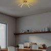 Elegant Gold Chandelier, Metal Body, 57 cm Width, 20 cm Height | SMD LED 28W 3000K | Stylish Lighting for Modern Home Decor & Ambiance