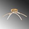 Elegant Gold Chandelier, Metal Body, 57 cm Width, 20 cm Height | SMD LED 28W 3000K | Stylish Lighting for Modern Home Decor & Ambiance