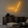 Stylish Grey Wall Lamp, Metal Body, 91x10x7 cm & 62x10x7 cm | LED 13W & 8W, IP20 | Modern Design for Home & Office Lighting