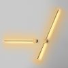 Stylish Grey Wall Lamp, Metal Body, 91x10x7 cm & 62x10x7 cm | LED 13W & 8W, IP20 | Modern Design for Home & Office Lighting