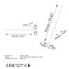 Stylish Grey Wall Lamp, Metal Body, 91x10x7 cm & 62x10x7 cm | LED 13W & 8W, IP20 | Modern Design for Home & Office Lighting
