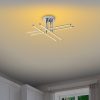 Elegant Chrome Chandelier, Metal Body, 61 x 22 x 61 cm | SMD LED 28W 3000K | Stylish Lighting for Modern Home Décor & Ambiance