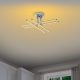 Elegant Chrome Chandelier, Metal Body, 61 x 22 x 61 cm | SMD LED 28W 3000K | Stylish Lighting for Modern Home Décor & Ambiance