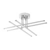 Elegant Chrome Chandelier, Metal Body, 61 x 22 x 61 cm | SMD LED 28W 3000K | Stylish Lighting for Modern Home Décor & Ambiance