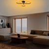 Elegant Black Chandelier, Metal Body, 68 cm Width, 14 cm Height | SMD LED 3 x 11W 3000K | Stylish Lighting for Modern Home Décor