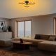Elegant Black Chandelier, Metal Body, 68 cm Width, 14 cm Height | SMD LED 3 x 11W 3000K | Stylish Lighting for Modern Home Décor
