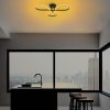 Elegant Black Chandelier, Metal Body, 68 cm Width, 14 cm Height | SMD LED 3 x 11W 3000K | Stylish Lighting for Modern Home Décor