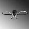 Elegant Black Chandelier, Metal Body, 68 cm Width, 14 cm Height | SMD LED 3 x 11W 3000K | Stylish Lighting for Modern Home Décor